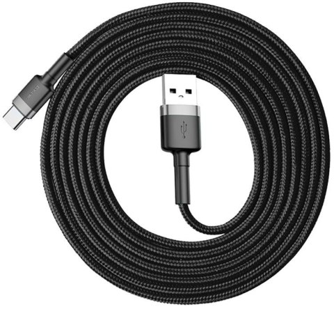 KABEL USB-A / USB-C Baseus Cafule CATKLF-CG1 200cm 2A QC 3.0 CZARNO-SZARY W NYLONOWYM OPLOCIE KABEL USB-A / USB-C Baseus Cafule CATKLF-CG1 200cm 2A QC 3.0 CZARNO-SZARY W NYLONOWYM OPLOCIE
