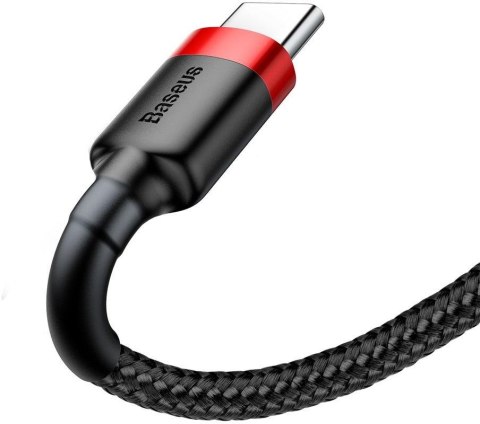 KABEL USB-A / USB-C Baseus Cafule CATKLF-U91 300cm 2A QC 3.0 CZARNO-CZERWONY W OPLOCIE KABEL USB-A / USB-C Baseus Cafule CATKLF-U91 300cm 2A QC 3.0 CZARNO-CZERWONY W OPLOCIE