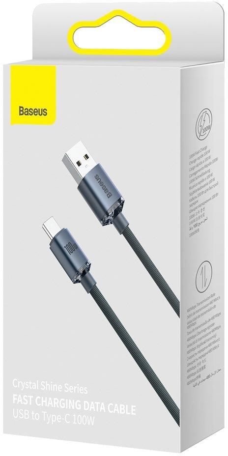 KABEL USB-A / USB-C Baseus Crystal CAJY000401 120cm 100W 6A QC 3.0 W OPLOCIE PREMIUM KABEL USB-A / USB-C Baseus Crystal CAJY000401 120cm 100W 6A QC 3.0 W OPLOCIE PREMIUM