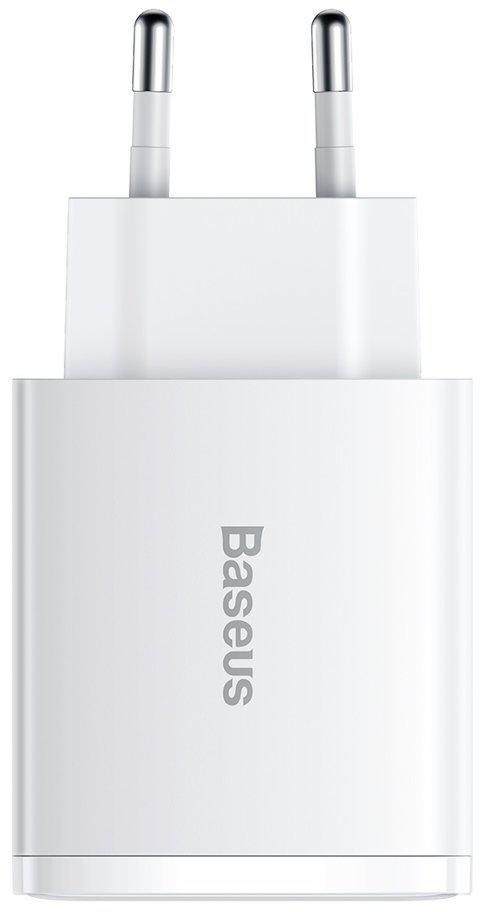 ŁADOWARKA SIECIOWA Baseus Compact Quick Charger CCXJ-E02 30W 2x USB-A 1x USB-C PD 3.0 QC 3.0 BIAŁA ŁADOWARKA SIECIOWA Baseus Compact Quick Charger CCXJ-E02 30W 2x USB-A 1x USB-C PD 3.0 QC 3.0 BIAŁA