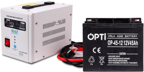 Zestaw do awaryjnego zasilania 45Ah 500W Zestaw do awaryjnego zasilania 45Ah 500W