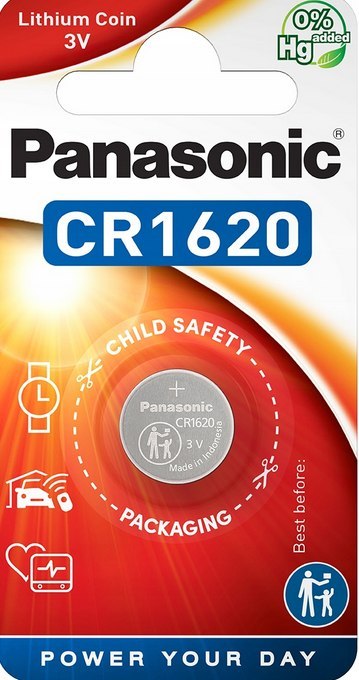 Bateria CR1620 1BL PANASONIC 3V 70mAh (1 szt.) Bateria CR1620 1BL PANASONIC 3V 70mAh (1 szt.)