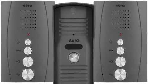 DOMOFON ''EURA'' ADP-51A3 ''DIFESA'' - 1-rodzinny, 2 unifony, interkom, grafit DOMOFON ''EURA'' ADP-51A3 ''DIFESA'' - 1-rodzinny, 2 unifony, interkom, grafit