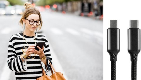 KABEL USB-C / USB-C everActive CBB-2PD3 200cm PD 60W 3A KABEL USB-C / USB-C everActive CBB-2PD3 200cm PD 60W 3A