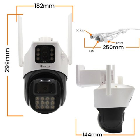 Kamera IP Orllo Z19 dual obrotowa zewnętrzna Wi-Fi 2Mpx Kamera IP Orllo Z19 dual obrotowa zewnętrzna Wi-Fi 2Mpx