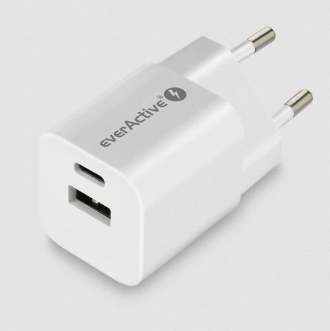 ŁADOWARKA SIECIOWA everActive GaN SC-390Q 30W 1xUSB-C 1xUSB-A PD PPS ŁADOWARKA SIECIOWA everActive GaN SC-390Q 30W 1xUSB-C 1xUSB-A PD PPS