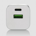 ŁADOWARKA SIECIOWA everActive GaN SC-390Q 30W 1xUSB-C 1xUSB-A PD PPS