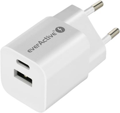 ŁADOWARKA SIECIOWA everActive GaN SC-390Q 30W 1xUSB-C 1xUSB-A PD PPS ŁADOWARKA SIECIOWA everActive GaN SC-390Q 30W 1xUSB-C 1xUSB-A PD PPS