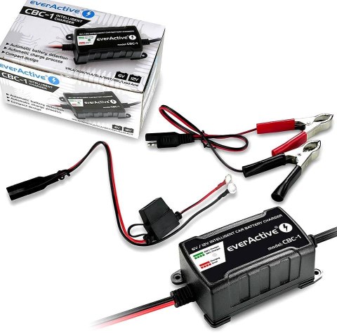 Ładowarka prostownik do akumulatorów 6V/12V everActive 14V/1A CBC-1 Ładowarka prostownik do akumulatorów 6V/12V everActive 14V/1A CBC-1