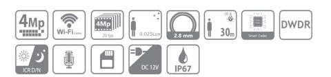 KAMERA IP DAHUA IPC-HFW1430DS-SAW-0280B KAMERA IP DAHUA IPC-HFW1430DS-SAW-0280B
