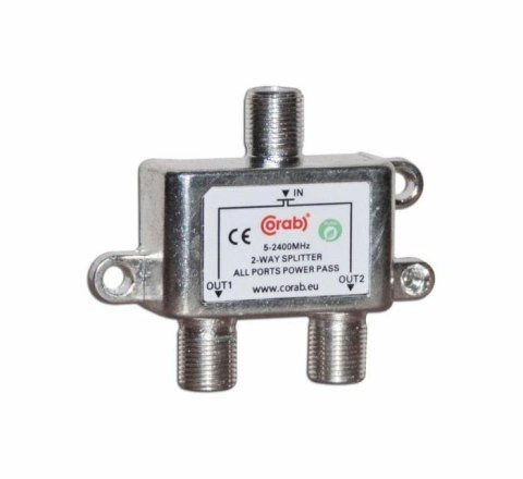 ROZGAŁĘŹNIK-SPLITER 5-2400 Mhz CORAB 2 DROŻNY Z PRZEJŚCIEM NAPIĘCIA ROZGAŁĘŹNIK-SPLITER 5-2400 Mhz CORAB 2 DROŻNY Z PRZEJŚCIEM NAPIĘCIA