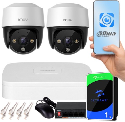 Zestaw monitoringu Imou 2 kamery obrotowe 4MPx PoE Zestaw monitoringu Imou 2 kamery obrotowe 4MPx PoE