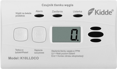 Czujnik czadu z wyświetlaczem Kidde K10LLDCO Czujnik czadu z wyświetlaczem Kidde K10LLDCO