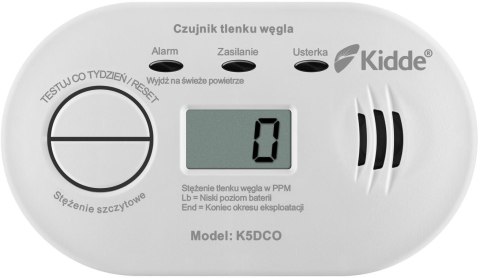 Czujnik czadu z wyświetlaczem Kidde K5DCO Czujnik czadu z wyświetlaczem Kidde K5DCO