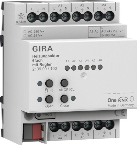 GIRA aktor grzewczy 6x regul. KNX ONE 213900 GIRA aktor grzewczy 6x regul. KNX ONE 213900