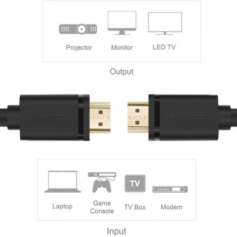 Unitek przewód HDMI 2.0 4K 60Hz Y-C138M 2m Unitek przewód HDMI 2.0 4K 60Hz Y-C138M 2m