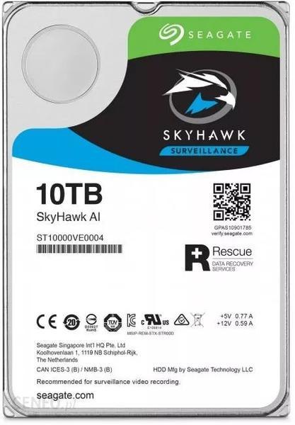 DYSK HDD Seagate SkyHawk AI ST10000VE001 10TB DYSK HDD Seagate SkyHawk AI ST10000VE001 10TB