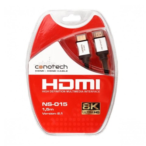 Kabel HDMI Conotech NS-015 8K ver. 2.1 - 1,5m Kabel HDMI Conotech NS-015 8K ver. 2.1 - 1,5m