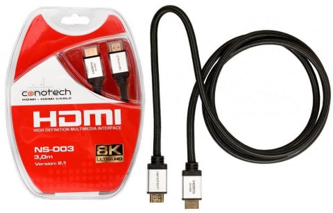Kabel Hdmi Conotech NS-003 8K ver. 2.1 - 3m Kabel Hdmi Conotech NS-003 8K ver. 2.1 - 3m
