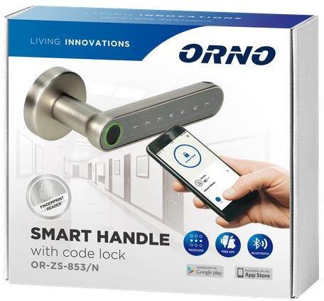 Klamka szyfrowa ORNO z klawiaturą dotykową i funkcją smart OR-ZS-853/N Klamka szyfrowa ORNO z klawiaturą dotykową i funkcją smart OR-ZS-853/N