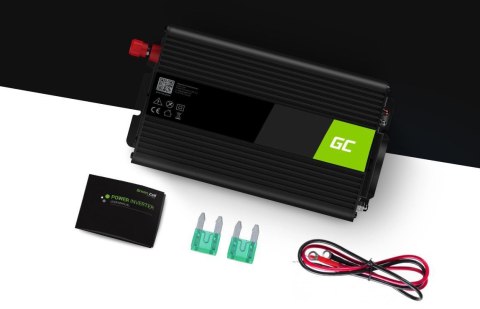 PRZETWORNICA NAPIĘCIA INWERTER Green Cell 12V / 230V 300W/600W CZYSTA SINUSOIDA INV05DE PRZETWORNICA NAPIĘCIA INWERTER Green Cell 12V / 230V 300W/600W CZYSTA SINUSOIDA INV05DE