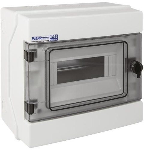 Rozdzielnica hermetyczna modułowa (500V AC, 1000V DC) 1x8 natynkowa (N+PE) IP65 RH-8 Rozdzielnica hermetyczna modułowa (500V AC, 1000V DC) 1x8 natynkowa (N+PE) IP65 RH-8