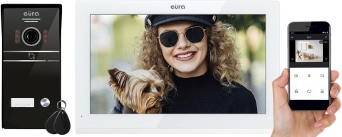 WIDEODOMOFON EURA VDP-98C5 biały, wi-fi, Tuya WIDEODOMOFON EURA VDP-98C5 biały, wi-fi, Tuya