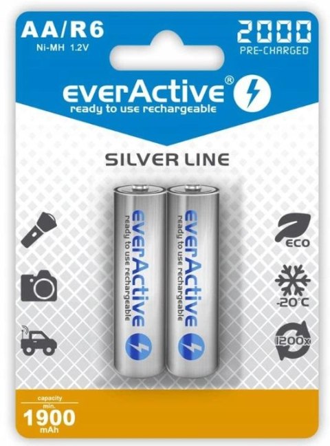 Akumulatorki R6 / AA Ni-MH everActive 2000mAh (box 2 szt.) Akumulatorki R6 / AA Ni-MH everActive 2000mAh (box 2 szt.)