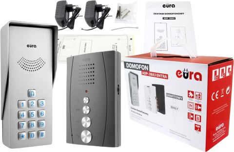 Domofon EURA ADP-38A3 ENTRA grafit Domofon EURA ADP-38A3 ENTRA grafit