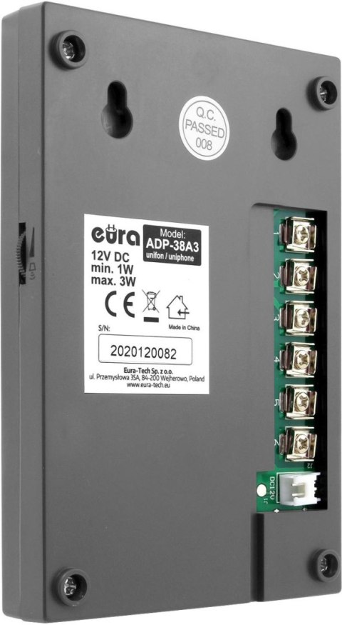 Domofon EURA ADP-38A3 ENTRA grafit Domofon EURA ADP-38A3 ENTRA grafit