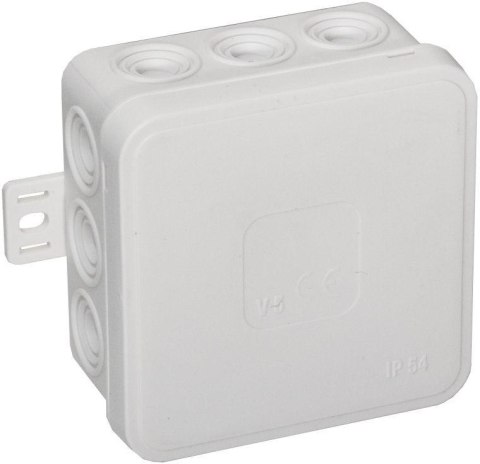 Puszka natynkowa pusta 12 wlotów VIPLAST V5 klik BIAŁA IP54 75x75x41mm 035-01 Puszka natynkowa pusta 12 wlotów VIPLAST V5 klik BIAŁA IP54 75x75x41mm 035-01
