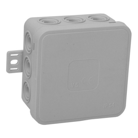 Puszka natynkowa pusta 12 wlotów VIPLAST V5 klik SZARA IP54 75x75x41mm 035-03 Puszka natynkowa pusta 12 wlotów VIPLAST V5 klik SZARA IP54 75x75x41mm 035-03