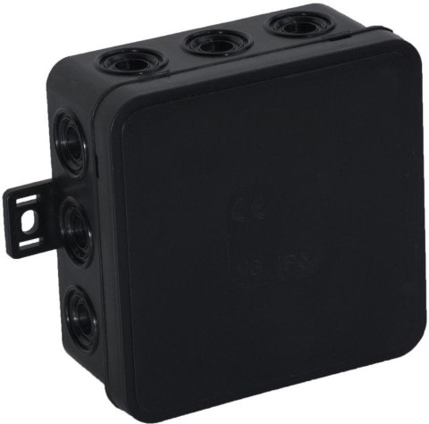 Puszka natynkowa pusta 12 wlotów VIPLAST V6 klik CZARNA IP54 85x85x41mm 036-05 Puszka natynkowa pusta 12 wlotów VIPLAST V6 klik CZARNA IP54 85x85x41mm 036-05