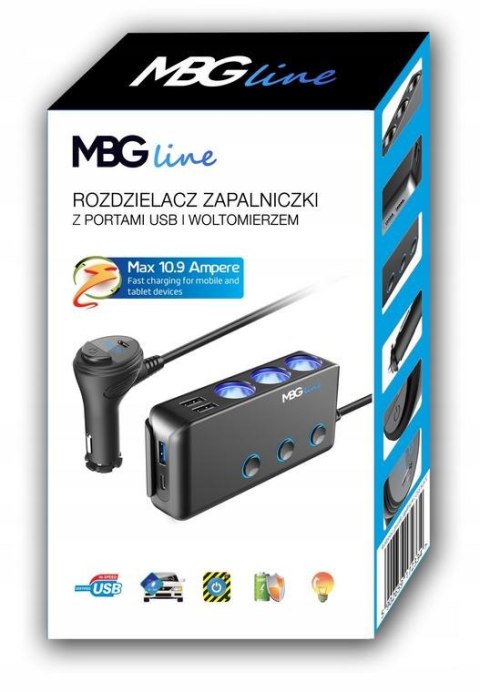 Rozdzielacz gniazda zapalniczki MBG Line HC67C Rozdzielacz gniazda zapalniczki MBG Line HC67C