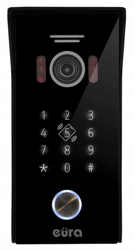 WIDEODOMOFON EURA VDP-99C5 czarny, WiFi, RFID, TUYA WIDEODOMOFON EURA VDP-99C5 czarny, WiFi, RFID, TUYA