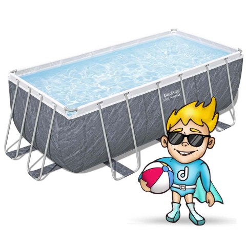 Basen ogrodowy stelażowy 412 x 201 x 122 cm 17w1 Bestway 56722