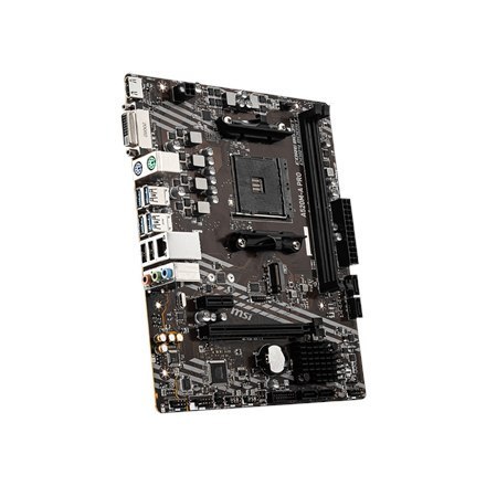 MSI | A520M-A PRO | Rodzina procesorów AMD | Gniazdo procesora AM4 | DDR4 | Gniazda pamięci 2 | Liczba złączy SATA | Chipset AMD