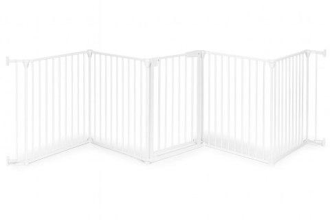 Bramka kojec barierka ochronna dla dzieci i zwierząt 5 paneli 60 cm metal biały ECOTOYS