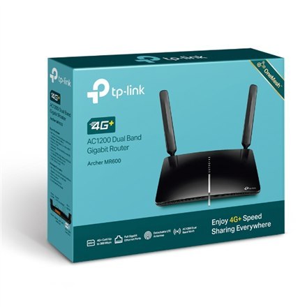 TP-LINK | Router 4G+ LTE | Archer MR600 | 802.11ac | 300+867 Mbit/s | 10/100/1000 Mbit/s | Porty Ethernet LAN (RJ-45) 3 | Obsług