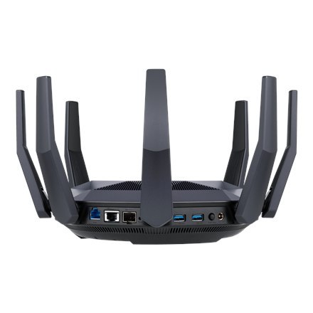 Asus | AX6000 Dual Band Router | RT-AX89X | 802.11ax | 4804+1300 Mbit/s | 10/100/1000 Mbit/s | Porty Ethernet LAN (RJ-45) 8 | Ob