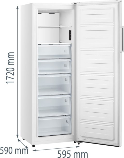 Gorenje FN617EEW5 | Energy efficiency class E | Upright | Free standing | Height 172 cm | Total net capacity 240 L | No Frost sy