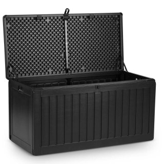 Skrzynia ogrodowa 270 l 109x51x55 cm czarna