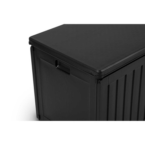 Skrzynia ogrodowa 270 l 109x51x55 cm czarna