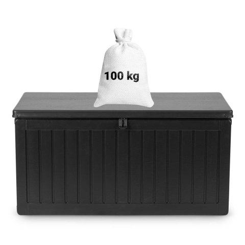 Skrzynia ogrodowa 270 l 109x51x55 cm czarna