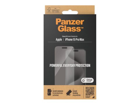 PanzerGlass | Ochraniacz ekranu | Apple iPhone 15 Pro Max | Przezroczysty