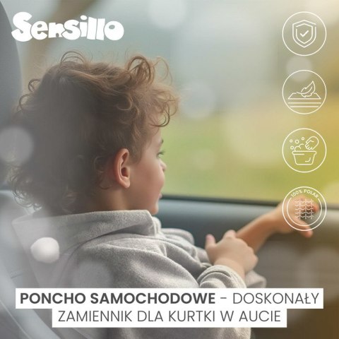 PONCZO SAMOCHODOWE PLUSZ ZIELONY