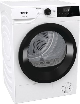 Gorenje Dryer Machine | DHNE82 | Energy efficiency class Class A++ | Front loading | 8 kg | LED | Depth 55 cm | White