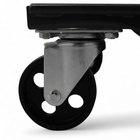 Wózki Manewrowe 450 kg 2 Sztuki Czarne Rolki Transportowe do Samochodów