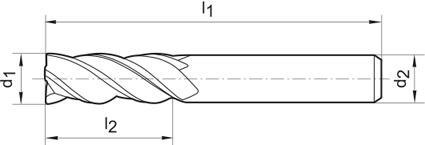 Frez Ratio,dlugi DIN6527,FIRE,4-ostrz.,chwytHA 12mm pelnoweg.,GÜHRING