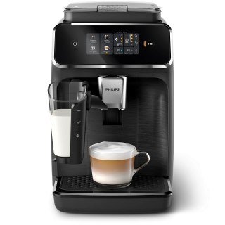 Ekspres do kawy Philips 2300 seria EP2330/10 z wbudowanym spieniaczem mleka, ciśnienie 15 bar, automatyczny, czarny, pomieści 12